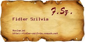 Fidler Szilvia névjegykártya